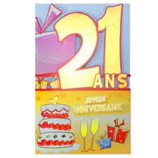 Bon anniversaire 21 ans en image