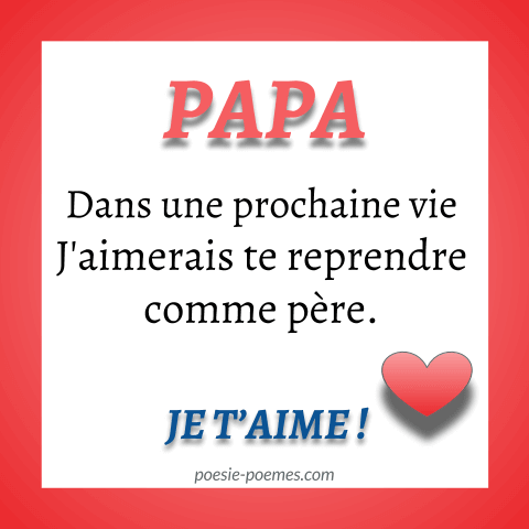 Carte bonne fête papa je t'aime