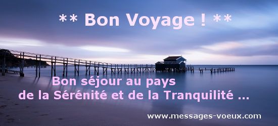 message de bon voyage