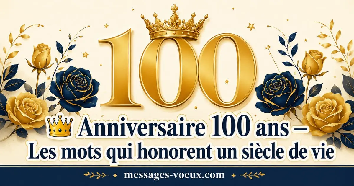Poèmes et messages pour souhaiter un joyeux anniversaire 100 ans émouvant