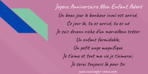 Lire la suite à propos de l’article Idées messages Joyeux anniversaire à son enfant et souhaits à ses enfants