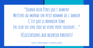 Lire la suite à propos de l’article Messages naissance d’un petit garçon : félicitations et annonce