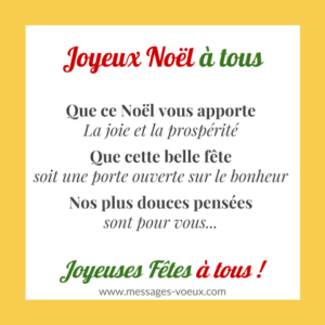 Lire la suite à propos de l’article Message joyeux Noël à tous et toutes – Carte de souhaits de joyeuse fête