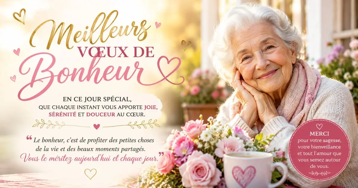 Vœux de bonne année à envoyer à une personne âgée