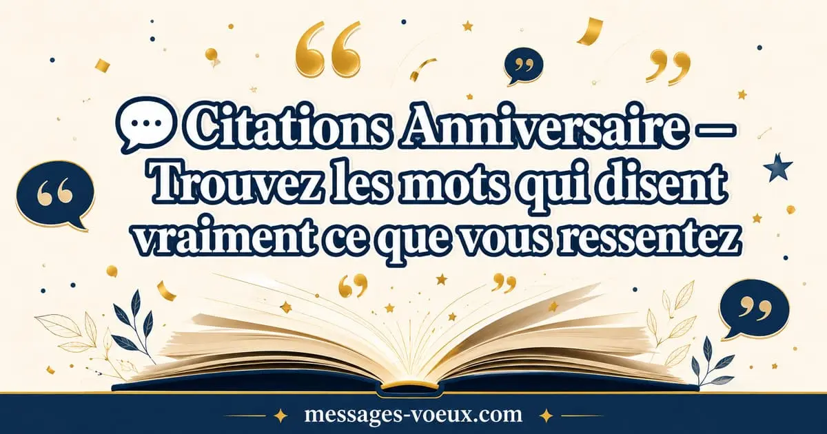 Citations anniversaire originales classées par intention et par âge