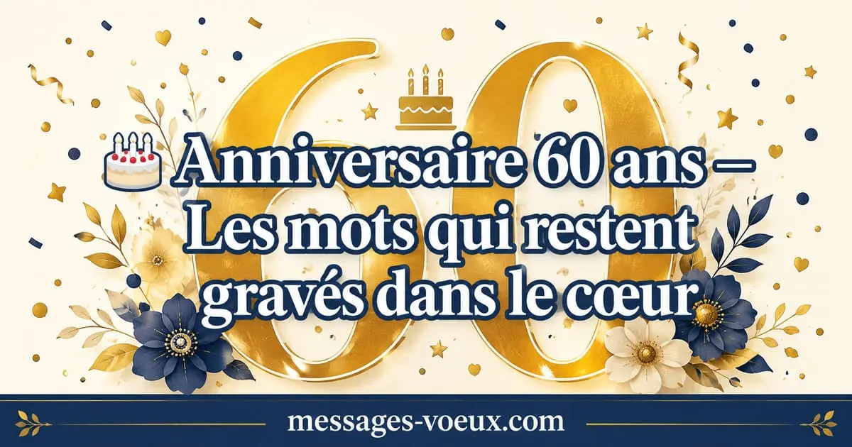 Messages et textes pour souhaiter un joyeux anniversaire 60 ans touchant et original