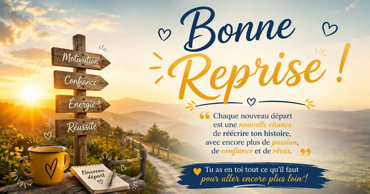 Message de bonne reprise de travail après les vacances