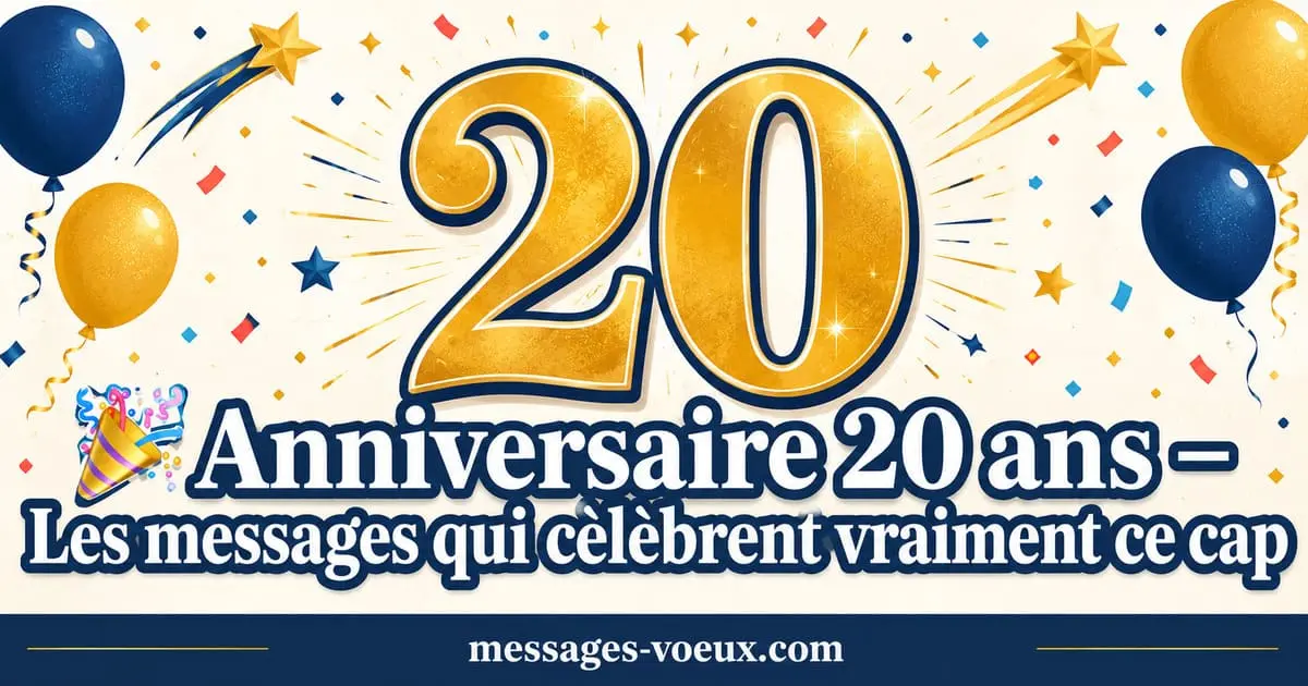 Messages et textes pour souhaiter un joyeux anniversaire 20 ans original et fun