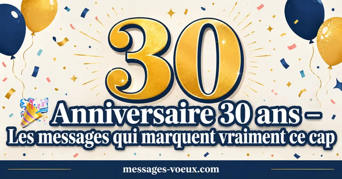 Messages et textes pour souhaiter un joyeux anniversaire 30 ans original et drôle