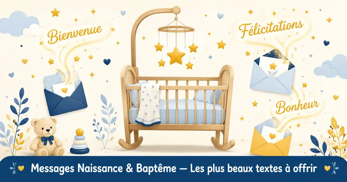 Messages et textes pour féliciter une naissance ou un baptême