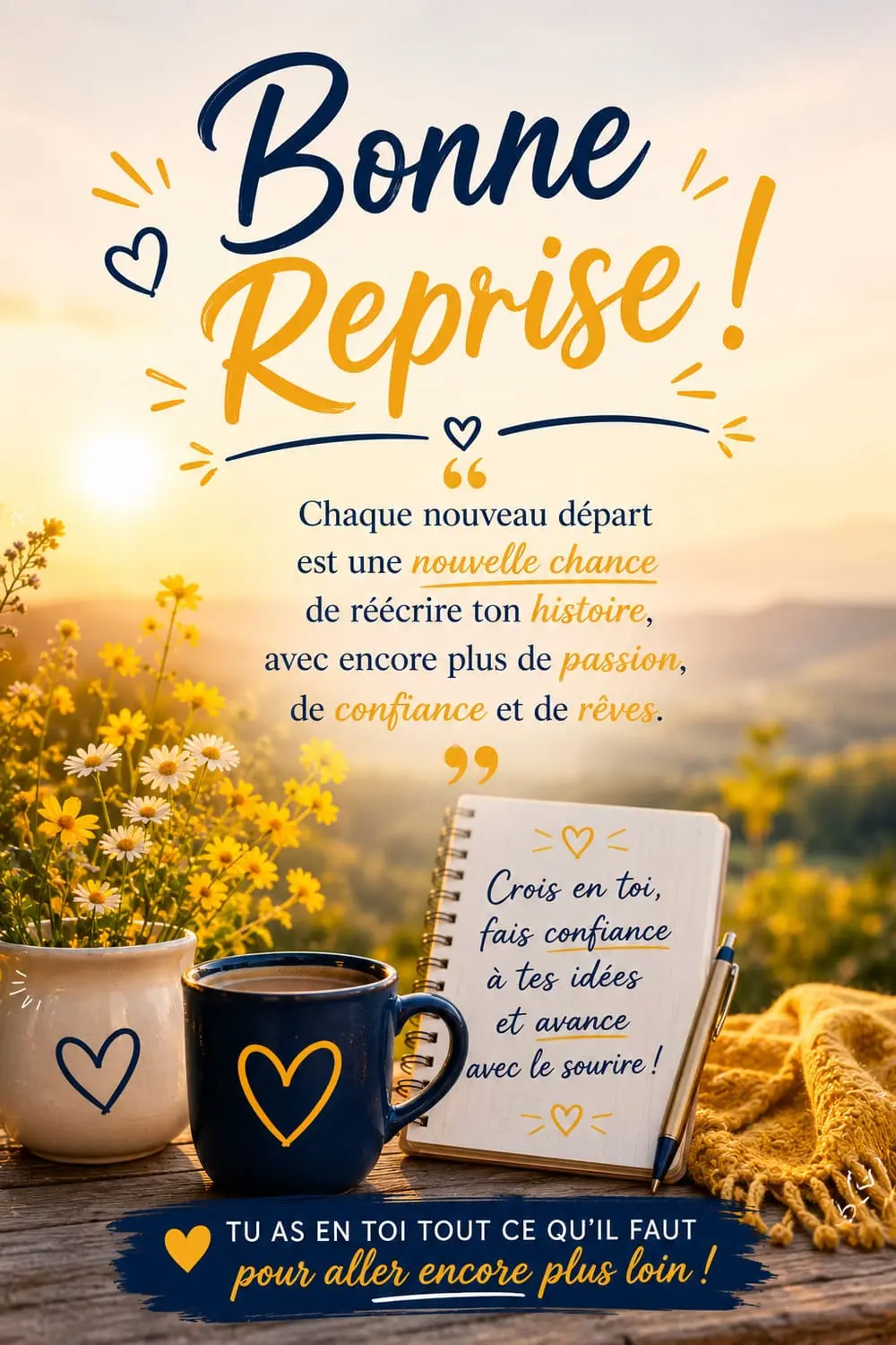 Épingler : 13 messages de bonne reprise de travail après les vacances