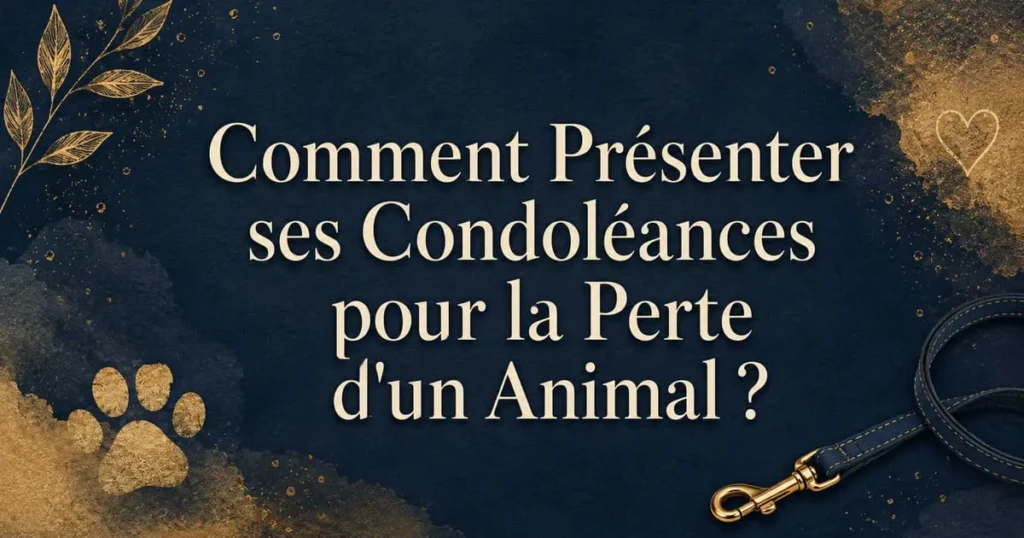 Message de condoléances envoyé pour la perte d'un animal de compagnie