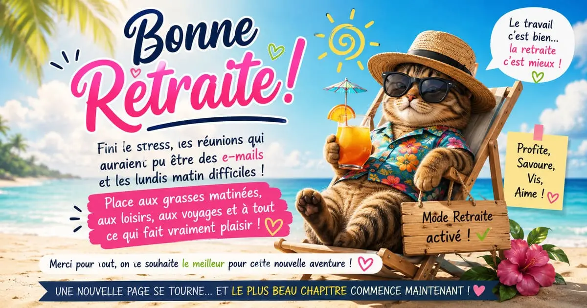 Message et discours pour un départ à la retraite d'un collègue