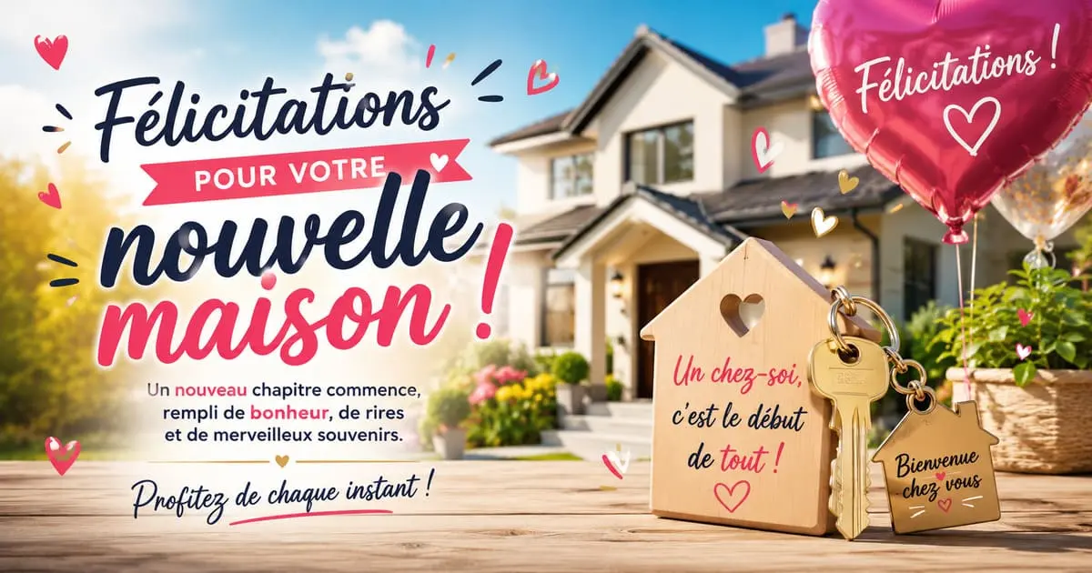 Exemples de messages pour féliciter un achat immobilier Message de félicitations envoyé pour un achat immobilier ou une nouvelle maison