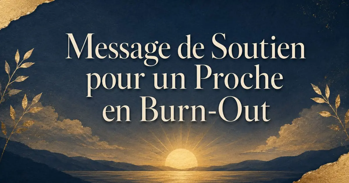 Message de soutien envoyé à un proche traversant un burn-out